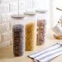 Daliuing Kitchen Storage Box Multifunctional Spaghetti Pasta Noodle Plastic Storage Jar Transparent Storage Containers Jars Blue