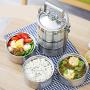 Stackable Layer Stainless Food Storage Container Insulated Thermal - 2 Tier
