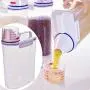 MOMOFULL Hand-held Sealed Jar Rice Barrel With Measuring Cup Moisture-proof Insect-proof Rice Storage Box Bucket Kitchen Cabinet Grain Food Snack Storage Tank MOMOFULL Hand-held Sealed Jar Rice Barrel With Measuring Cup Moisture-proof Insect-proof Rice Storage Box Bucket Kitchen Cabinet Grain Food Snack Storage Tank