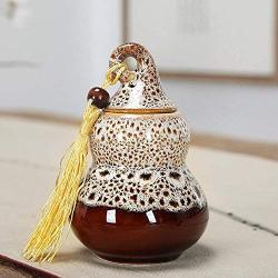 Kitchen Food Storage Jar Airtight Food Storage Jars, Ceramic Tea Sealed Jars, Mini Hoist Storage Tank, Caliber 4.3Cm Height 11.2Cm (Color : White)