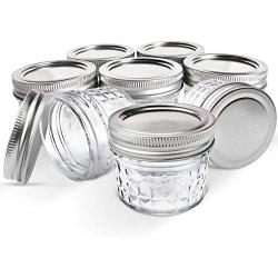 Mini Mason Jars 4 oz - Small Glass Jar with Lids - 15 Pack with Labels - Clear Glass Container for your overnight oats, yogurt, spice, honey, and canning needs