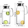 Cupwind 68 oz Borosilicate Glass Hot/Cold Water Carafe Tea Pitcher with Stainless Steel Infuser Lid