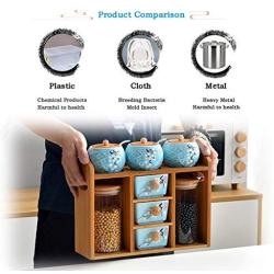 Schatzkästchen-Set mit Deckeln, BPA-frei, große Keramik-Töpfe/Behälter, Müslischachteln, Zuckergläser, Cookie Jar zur Küchen- und Vorratskammerorganisation, 8 Stück (Farbe: Style-4)