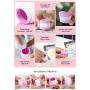 Travel Cream Jars, iKiKin Silicone Small Cosmetic Jars with Sealed Lids, 4 Pieces 20ml, BPA Free, Travel Friendly