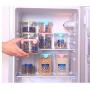 FTXJ Plastic Sealed Food Storage Jars Cans Kitchen Wide-mouth Transparent Canister (800ml, Blue)