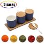 TNKML Ceramic Food Storage Spice Container Jar Spice Nut Jar Spice Jar Sugar Jar Salt Shaker Spice Container Blue