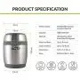 HomePuff 12.8 oz Vacuum Insulated Food Jar Thermos & Container - Stainless Steel, Double Wall