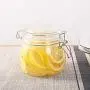 Clear Glass Candy Jar with Lid - Wide Mouth Preserving Jar Cookie Container Tea Storage Canisters Food Storage Container (500 ML/17 OZ)