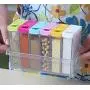 JUSTDOLIFE Spice Shaker Cute Seasoning Bottle Jar Plastic Storage Container with Tray Sets 6Pcs