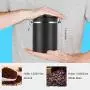 Manoch Kitchen Kaffeebeeren, Trockenblätter, Nüsse, Getreide, Mehl, Zucker Edelstahl Große Belüftbare Dose mit CO2-Ventil, Schwarz, Fassungsvermögen 1,8L, Abmessungen 19 x 12cm