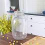 TOPBATHY 1 Pc Premium Durable Clear Seal Jar Glass Jars with Stainless Steel Lids Storage