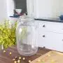 TOPBATHY 1 Pc Premium Durable Clear Seal Jar Glass Jars with Stainless Steel Lids Storage