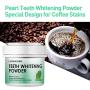 Pearl Bright Teeth Whitening Powder by Lagunamoon, Remove Coffee Wine Tobacco Stains and Freshen Breath. No Damage to Enamel or Gum. No Black Mess Caused by Charcoal, 50g/1.76oz