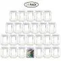 Glasbehälter mit Deckeln, Woaiwo-q 4 OZ Mason Jars Gewürzdosen Honigdosen Kleine Hexagondosen (Weiß, 25er Pack)