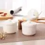 Kitchen seasoning box/Ceramic Condiment Storage Container with Pallet Salt jar Three-Piece Set