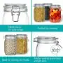 Bouteilles en verre à large goulot, ensemble de bocaux étanches HTgroce avec couvercle, verre transparent imperméable, rangement de bocaux en verre pour aliments (set de 4, 26,4oz) Bouteilles en verre à large goulot, ensemble de bocaux étanches HTgroce avec couvercle, verre transparent imperméable, rangement de bocaux en verre pour aliments (set de 4, 26,4oz)