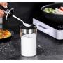 CSPFAIRY 3 Piece Set Kitchen Spice Jars with 304 Food Grade Stainless Steel Cover and Serving Spoons Spice Box Tomato Seasoning Bottle