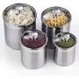 Cooks Standard 02553 4-Piece Canister Set, 4 pcs, Stainless Steel