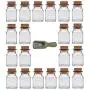 Récipients de cuisine Viva 6 pièces de 150 ml avec bouchons en liège, pour épices, sel, cadeaux, etc. et cuillère à épices en verre, 150 ml Récipients de cuisine Viva 6 pièces de 150 ml avec bouchons en liège, pour épices, sel, cadeaux, etc. et cuillère à épices en verre, 150 ml