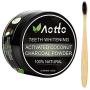 Aotto Activated Charcoal Natural Teeth Whitener Teeth Whitening Charcoal Powder No Hurt on Enamel with Bamboo Brush