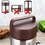 Isolierbecher-Lunchbox, 3er-Behälter, Heißer Thermosbehälter, Essbehälter Reisetruhe, Edelstahl, US-Lagerung (1,8L)