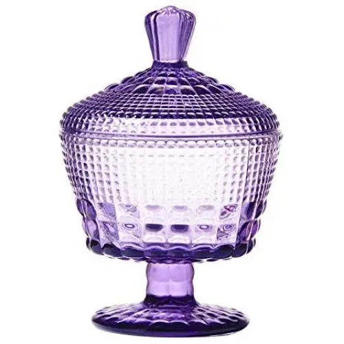 Stained Glass Candy Cans European Retro Storage Jars Spice Jars Tea Cans Dried Fruit Jars Candy Cans (purple)