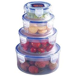 Tree House Food Storage canisters, Plastic Crisper Box Storage jar with lid Versatile Clear cans-C