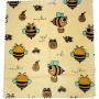 Beeswax Food Wraps Assorted Set of 3, Eco Friendly,100% Cotton fabric, All natural, 1 Small, 1 Medium, 1 Large, Fun prints: Whales, Bees, Foxes