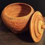 Rattan Woven Temple Shape Puer Tea Cake Tin Box Container Jar Organizador Tank Jug Sundries Organizer Rattan Basket Storage Jars,L 26 X 26 Cm
