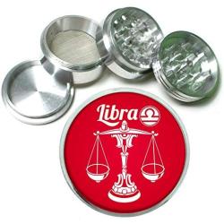 Libra Astrological Sign Horoscope Aluminum Tobacco Herb Spice Grinder