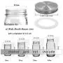 Wide-Mouth-Mason-Jar-Lids Stainless Steel Canning Lids, 16 Pack Ball Jar Lids Storage Caps with Silicone Seals for Wide Mouth Mason Jars