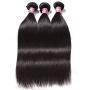Unice Hair 8a Malaysian Straight Hair 4 Bundles Virgin Unprocessed Human Hair Wefts Hair Extensions Deal with Mixed Lengths 100% Human Hair Extensions (14 16 18 20, Natural Black)