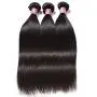 Unice Haar 8A Malaiische Gerade Haar 4 Bündel Reines Unverarbeitetes Menschliches Haar Weft-Erweiterungen – Angebot mit Gemischten Längen (14 16 18 20, Naturlich Schwarz)