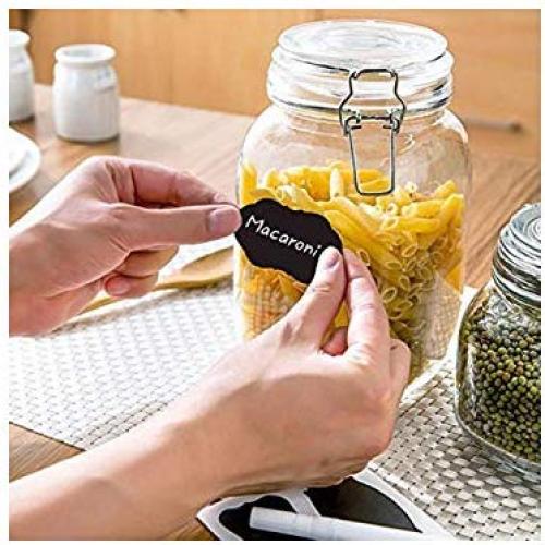 Mixed 36pcs/lot Waterproof Glass Bottle Stickers Labels Compatible For Home Kitchen Jars Stickers Chalkboard Labels Tags Reusable LC001