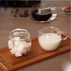 Lecent@ Traditional Ceramic Cruet Salt &Pepper Shaker Sugar Pot Milk Pot Cup Set2pcs