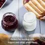Encheng 7 oz Clear Glass Jars With Lids,Glass Yogurt Container With Lids(PE),Replacement Glass Pudding Jars Yogurt Jars,Glass Container With Twine n Tag For Milk,Jams,Jelly,Mousse,Dishwaresafe 20 Pack