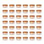 LONGWAY 0.1 Oz (3g) Muticolor Small Plastic Jars with Lids | Mini Empty Lotion Containers - for Travel Cream Samples, Lip Balm & BPA Free (Pack of 42, Orange)