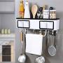 LYNNTLJ Wall Mounted Spice Racks,Detachable Kitchen Seasoning Rack,for Spice Jar and Bottle Storage, White / 44.5x17.5cm