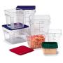 Carlisle 1072107 StorPlus Stackable Square Food Storage Container, 4 Quart Capacity, Clear (Pack of 6)