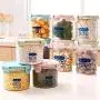 Round Food Containers Plastic Clear Storage Cups with Lids Sealing Pots Kitchen Storage Grains Beans Containers Transparent Jar Round Food Containers Plastic Clear Storage Cups with Lids Sealing Pots Kitchen Storage Grains Beans Containers Transparent Jar