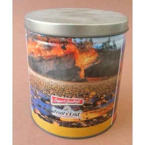 Decorative Trails End Tin Can Storage Container - Container is EMPTY