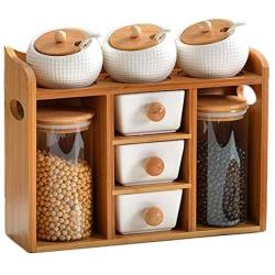 Schatzkästchen-Set mit Deckeln, BPA-frei, große Keramik-Töpfe/Behälter, Müslischachteln, Zuckergläser, Cookie Jar zur Küchen- und Vorratskammerorganisation, 8 Stück (Farbe: Style-4)