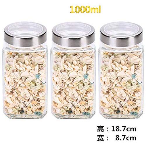 Kitchen Food Storage Jar Airtight Food Storage Kitchen Glass Jar Moisture-Proof Home Multi-Purpose Jam Bottle Cruet Sealing Tank Set