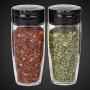 DUDDP Storage Spice lar set Spice Jars Reusable Jar, Food Grade Glass Seasoning Jar Set, Set of 16 with Base,A (Color : A)