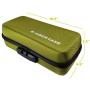 BOMBER CASE - Pax 2 & 3 Deluxe Kit with Large Locking Odor Proof Storage Case, Mini Smell Proof Carry Case, Glass Herb Jar, Bumper End Caps, Aluminum Material Bottle, Locking Zipper (Green)