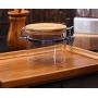 Glass Storage Jar with wood Lid Clear Coffee Bean & Kitchen food Container With Clamp Airtight Heat resistant Si glass storage bottle (18 oz)