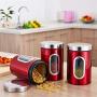 1/3Pcs Sugar Storage Canisters Tea Coffee Jars Pots Foviza Kitchen Container Tins (1 Pcs)