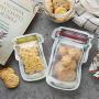 vivaBKK Mason Jar Shaped Plastic Zipper Bags Food Storage Reusable Eco Friendly Snacks Bags Set of 12