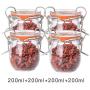 Yl Ly Glass Bottle Sealed Jar Passion Fruit Honey Lemon Transparent Jar Household Grain Storage Tank Double Buckle Drum Belly 200Ml4