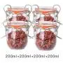 Yl Ly Glass Bottle Sealed Jar Passion Fruit Honey Lemon Transparent Jar Household Grain Storage Tank Double Buckle Drum Belly 200Ml4